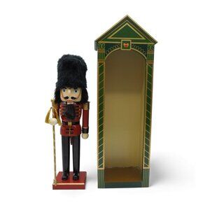 Royal Guard Nutcracker Soldier with Green Sentry Box 18" Tall